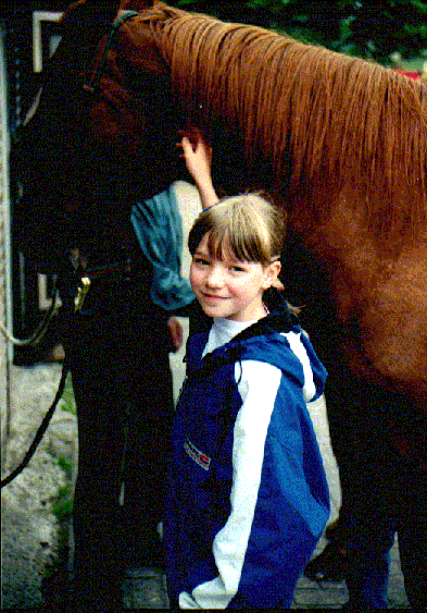 Julia und Pferd 75%